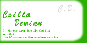 csilla demian business card